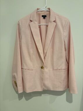 Ann Taylor Blush Pink Single-Button Blazer